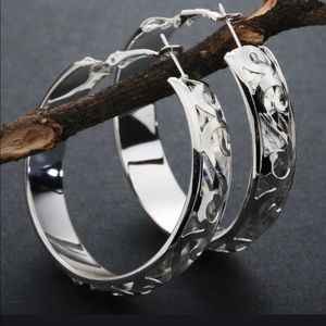 NewFashion 925 Sterling Silver HoopDangle Earrings